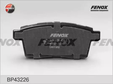 FENOX bp43226 -  Комплект тормозных колодок, дисковый тормоз
