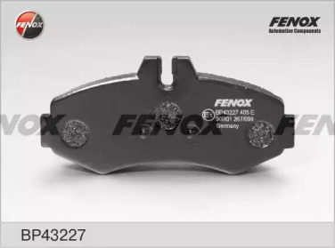 FENOX bp43227 -  Комплект тормозных колодок, дисковый тормоз