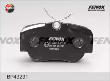 FENOX bp43231 -  Комплект тормозных колодок, дисковый тормоз