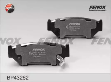 FENOX bp43262 -  Комплект тормозных колодок, дисковый тормоз