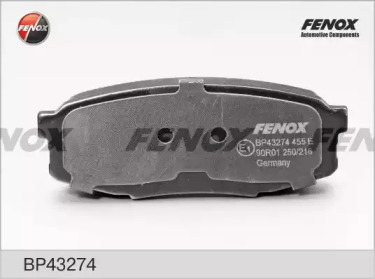 FENOX bp43274 -  Комплект тормозных колодок, дисковый тормоз