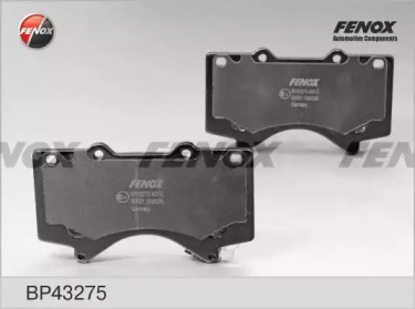 FENOX bp43275 -  Комплект тормозных колодок, дисковый тормоз