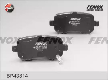 FENOX bp43314 -  Колодки тормозные дисковые передние, комплект