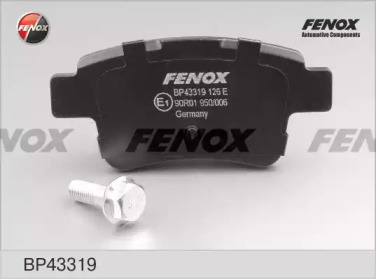 FENOX bp43319 -  Комплект тормозных колодок, дисковый тормоз