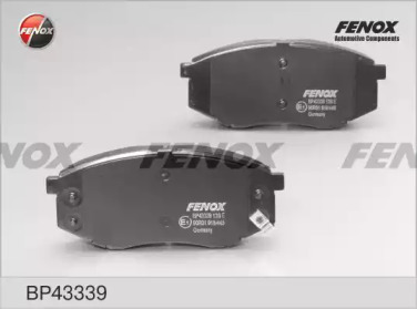 FENOX bp43339 -  Комплект тормозных колодок, дисковый тормоз