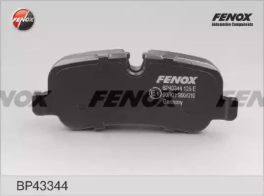 FENOX bp43344 -  Комплект тормозных колодок, дисковый тормоз