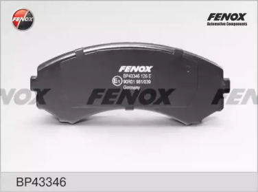 FENOX bp43346 -  Комплект тормозных колодок, дисковый тормоз