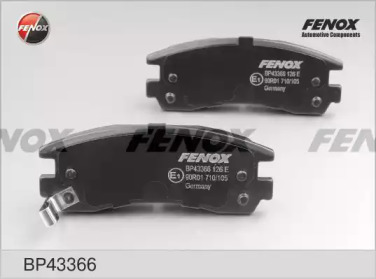 FENOX bp43366 -  Колодки тормозные дисковые задниеие, комплект