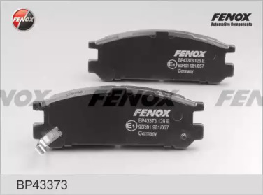 FENOX bp43373 -  Комплект тормозных колодок, дисковый тормоз