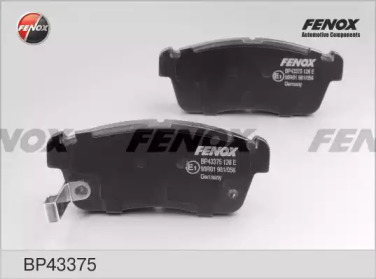 FENOX bp43375 -  Комплект тормозных колодок, дисковый тормоз