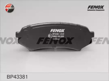 FENOX bp43381 -  Комплект тормозных колодок, дисковый тормоз