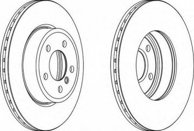 FERODO ddf1271c1 -  Диск тормозной передний вентилируемый
