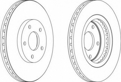 FERODO ddf1589c1 -  Диск тормозной передний вентилируемый