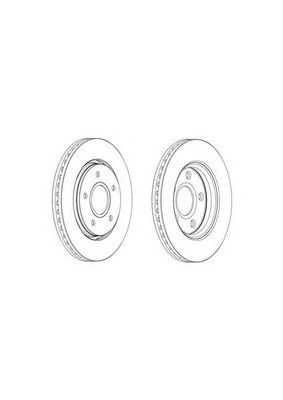 FERODO ddf1807c -  Диск тормозной передний вентилируемый