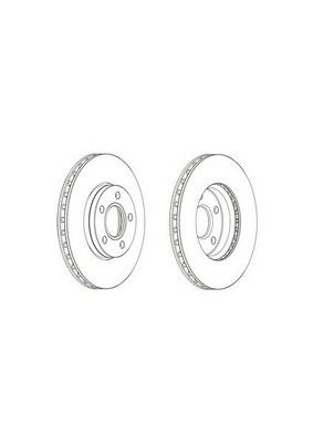 FERODO ddf2062c -  Диск тормозной передний вентилируемый