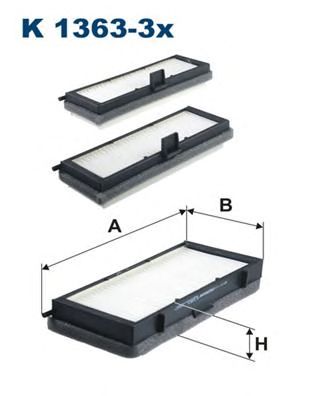 FILTRON k13633x -  Фильтр воздуха в салоне
