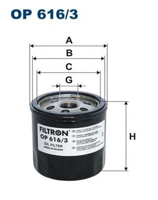 FILTRON op6163 -  Фильтр масляный двигателя
