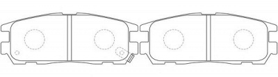 FIT fp0580 -  Колодки тормозные дисковые задниеие, комплект