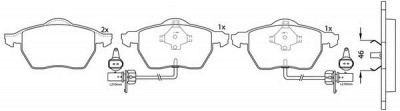 FIT fp0840e -  Колодки тормозные дисковые передние, комплект