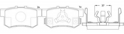 FIT fp1086 -  Колодки тормозные дисковые задниеие, комплект