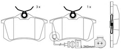 FIT fp3260e -  Колодки тормозные дисковые задниеие, комплект