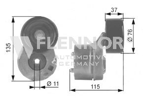 FLENNOR fs23960 -  Натяжной ролик, поликлиновой  ремень