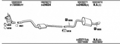 FONOS bwk053615bb -  Система выпуска ОГ