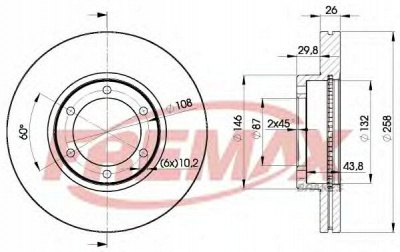 FREMAX bd0004 -  Тормозной диск