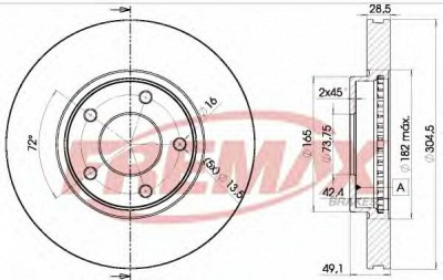 FREMAX bd0014 -  Тормозной диск