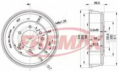 FREMAX bd0022 -  Тормозной барабан