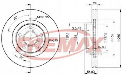 FREMAX bd0031 -  Тормозной диск