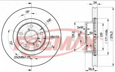 FREMAX bd0033 -  Тормозной диск