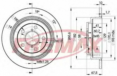 FREMAX bd0034 -  Тормозной диск