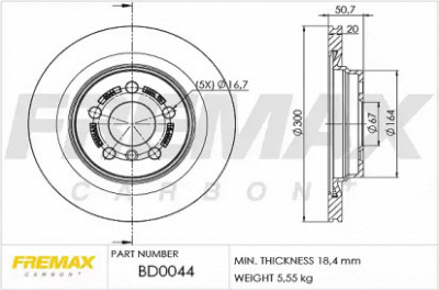 FREMAX bd0044 -  Тормозной диск