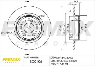 FREMAX bd0106 -  Диск тормозной задний