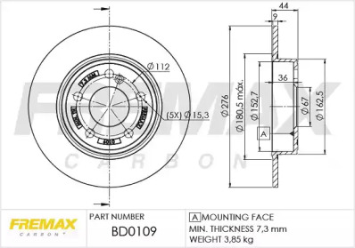 FREMAX bd0109 -  ТОРМОЗНОЙ ДИСК
