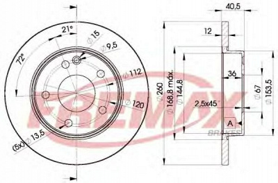 FREMAX bd0112 -  Тормозной диск