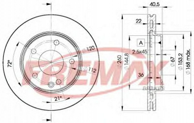 FREMAX bd0113 -  Тормозной диск