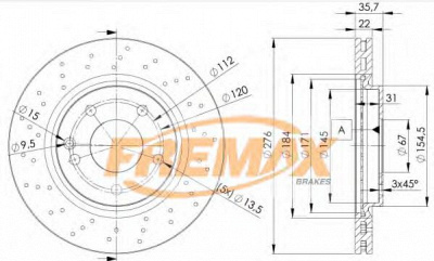 FREMAX bd0115 -  Тормозной диск