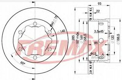 FREMAX bd0185 -  Тормозной диск