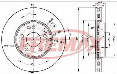 FREMAX bd0411 -  Тормозной диск