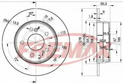 FREMAX bd0412 -  Тормозной диск