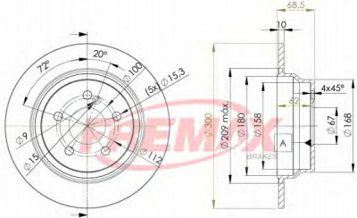 FREMAX bd0413 -  Тормозной диск
