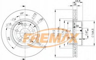 FREMAX bd0414 -  Тормозной диск
