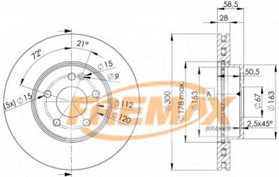 FREMAX bd0415 -  Тормозной диск
