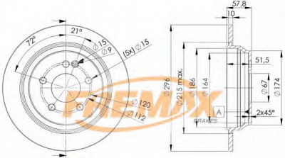 FREMAX bd0416 -  Тормозной диск