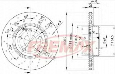FREMAX bd0417 -  Тормозной диск