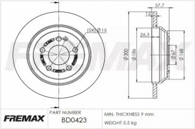 FREMAX bd0423 -  Тормозной диск