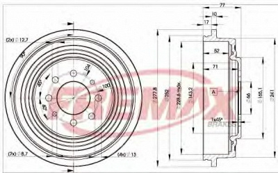 FREMAX bd0511 -  Тормозной барабан