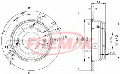 FREMAX bd0581 -  Тормозной диск